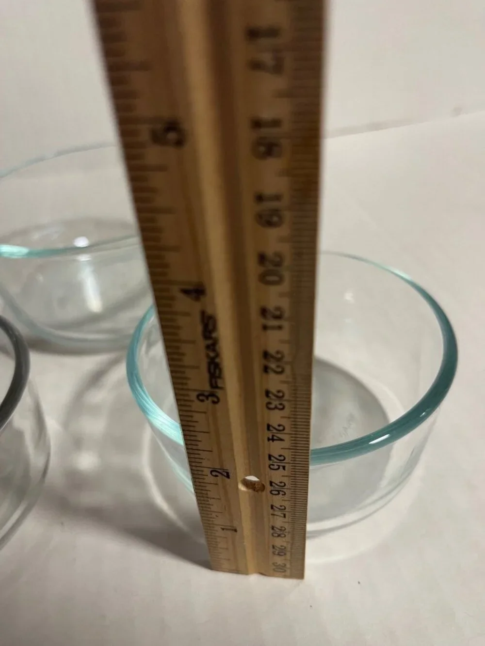 Pyrex Set Of 3 Clear Glass Bowls Round Durable Microwave Safe Baking Prep Dish